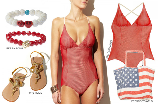 Lady in Red: Strand-Look mit toller Signalwirkung